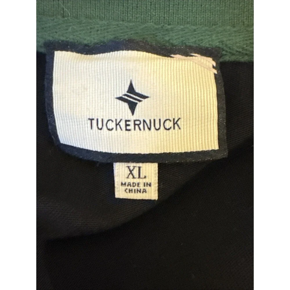 Tuckernuck Hutton Polo Dress XL Black Red Green Cotton Short Sleeve Pockets